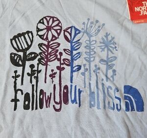 The North Face Kids White Tee with Floral Graphic